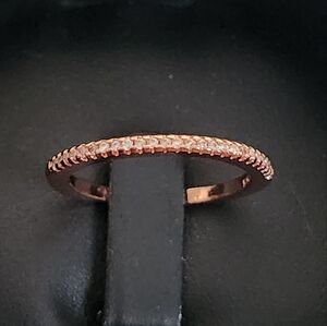 Rose Gold .925 Silver Cz Ring